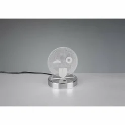 Luminaires Rustiques-Luminaires Reality Lampe à poser Reality SMILEY LED Chrome, 1 lumière, Changeur de couleurs