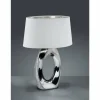 Lampes En Tissu-Luminaires Reality Lampe à poser Reality TABA Argenté, 1 lumière