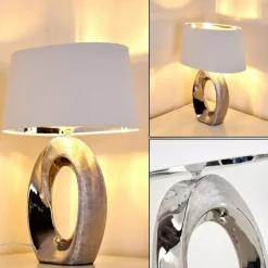 Lampes En Tissu-hofstein Lampe à poser Rovio Argenté, 1 lumière