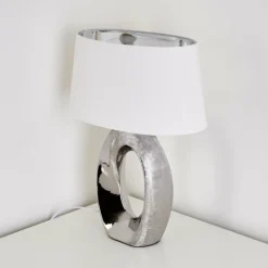 Lampes En Tissu-hofstein Lampe à poser Rovio Argenté, 1 lumière