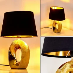 Lampes En Tissu-hofstein Lampe à poser Rovio Or, 1 lumière