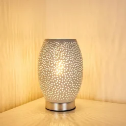 hofstein Lampe à poser Saksborg Chrome, 1 lumière* Lampes À Poser