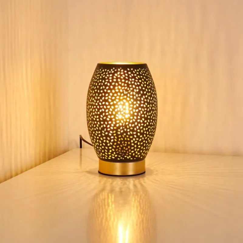 Lampes Dorées-hofstein Lampe à poser Saksborg Noir doré, 1 lumière