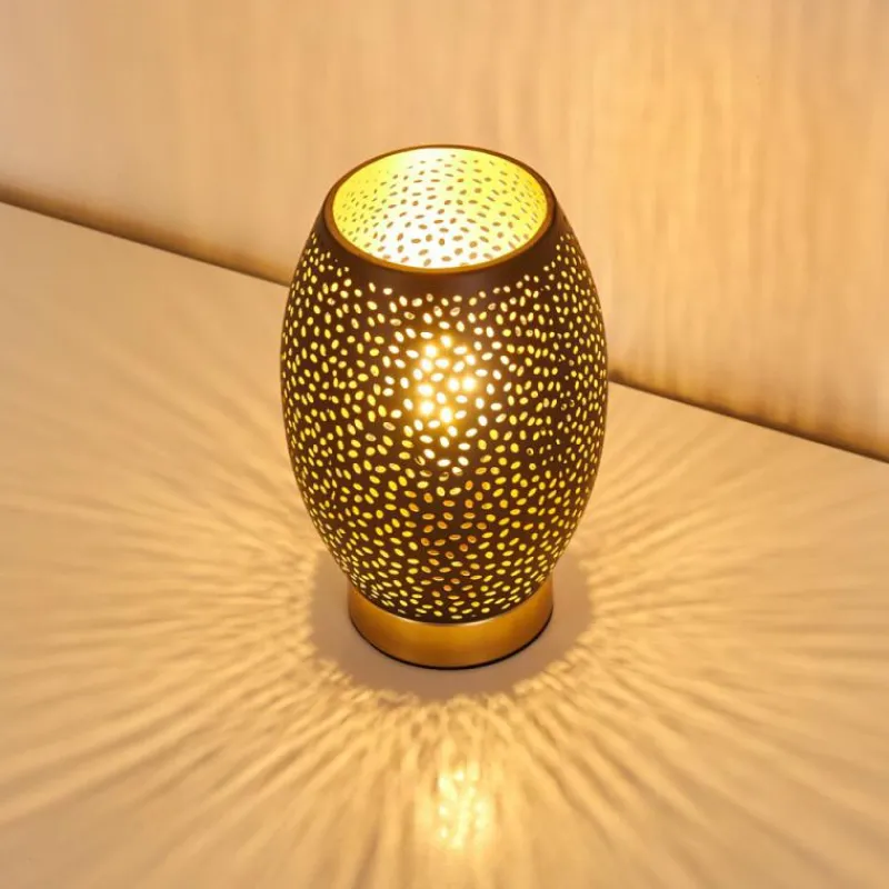 Lampes Dorées-hofstein Lampe à poser Saksborg Noir doré, 1 lumière