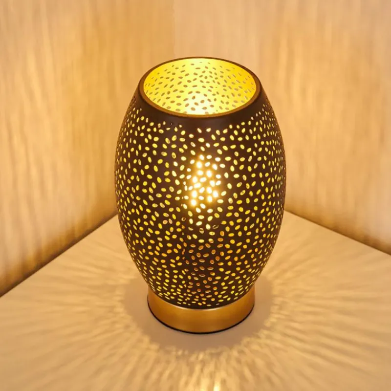 Lampes Dorées-hofstein Lampe à poser Saksborg Noir doré, 1 lumière