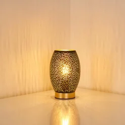 Lampes Dorées-hofstein Lampe à poser Saksborg Noir doré, 1 lumière