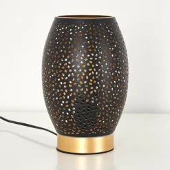 Lampes Dorées-hofstein Lampe à poser Saksborg Noir doré, 1 lumière