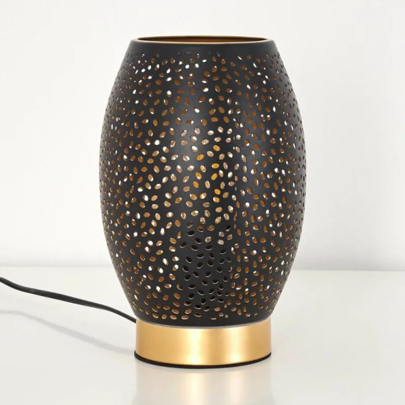 Lampes Dorées-hofstein Lampe à poser Saksborg Noir doré, 1 lumière