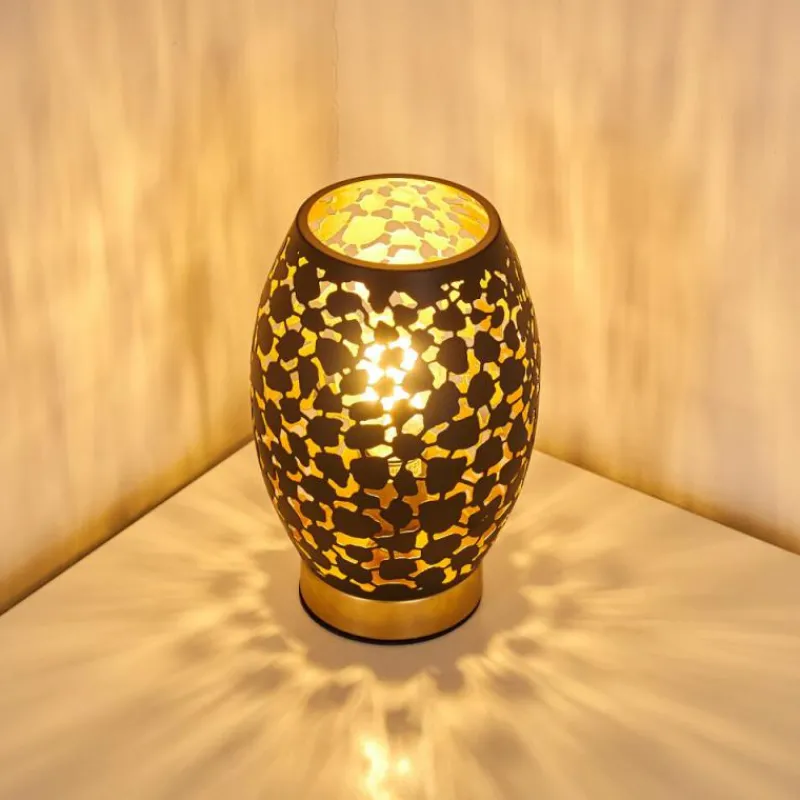 Lampes Dorées-hofstein Lampe à poser Saksborg Noir doré, 1 lumière