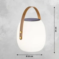 SCHÖNER WOHNEN-Kollektion Lampe à poser Bell LED Blanc, 1 lumière, Télécommandes, Changeur de couleurs