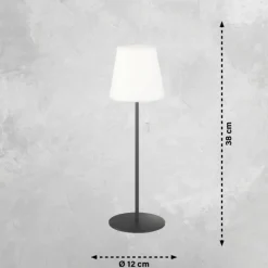 SCHÖNER WOHNEN-Kollektion Lampe à poser Talent LED Anthracite, 1 lumière, Télécommandes, Changeur de couleurs