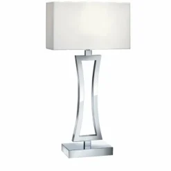 Lampes En Tissu-Luminaires Searchlight Lampe à poser Searchlight CUSION Chrome, 1 lumière