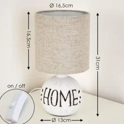 Lampes En Tissu-hofstein Lampe à poser Seon HOME Blanc, 1 lumière