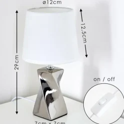 Lampes En Tissu-hofstein Lampe à poser Shenzhen Argenté, 1 lumière