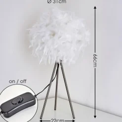 Lampes En Tissu-hofstein Lampe à poser Skaulo Nickel mat, 1 lumière