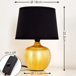 Lampes En Tissu-hofstein Lampe à poser Stampa Or, 1 lumière