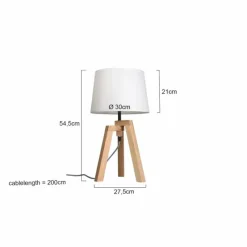 Luminaires Steinhauer Lampe à poser Steinhauer Mexlite Blanc, 1 lumière* Lampes À Poser