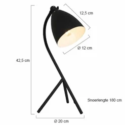 Luminaires Steinhauer Lampe à poser Steinhauer Mexlite Noir, 1 lumière* Lampes À Poser