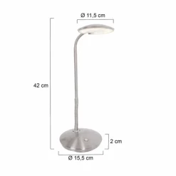 Luminaires Steinhauer Lampe à poser Steinhauer Zenith LED Acier inoxydable, 1 lumière* Lampes À Poser