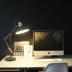 Lampes Industrielles-Luminaires Steinhauer Lampe à poser Steinhauer Zappa Noir, 1 lumière