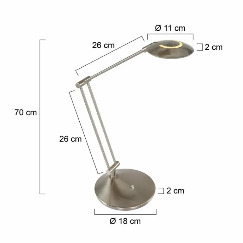 Luminaires Steinhauer Lampe à poser Steinhauer Zodiac LED Acier inoxydable, 4 lumières* Éclairage Led