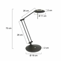 Luminaires Steinhauer Lampe à poser Steinhauer Zodiac LED Noir, 3 lumières* Éclairage Led