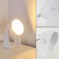 Luminaires Scandinaves-hofstein Lampe à poser Takeda Blanc, 1 lumière