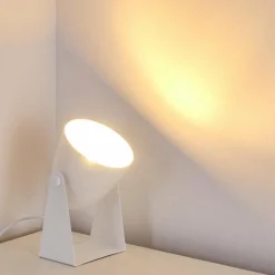 Luminaires Scandinaves-hofstein Lampe à poser Takeda Blanc, 1 lumière