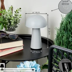 hofstein Lampe à poser Telve LED Gris, 1 lumière