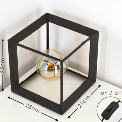 Lampes Vintages & Rétros-hofstein Lampe à poser Traryd Noir, 1 lumière