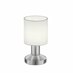 Lampes En Tissu-Luminaires Trio Lampe à poser Trio GARDA Nickel mat, 1 lumière