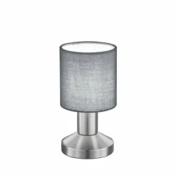 Lampes En Tissu-Luminaires Trio Lampe à poser Trio GARDA Nickel mat, 1 lumière