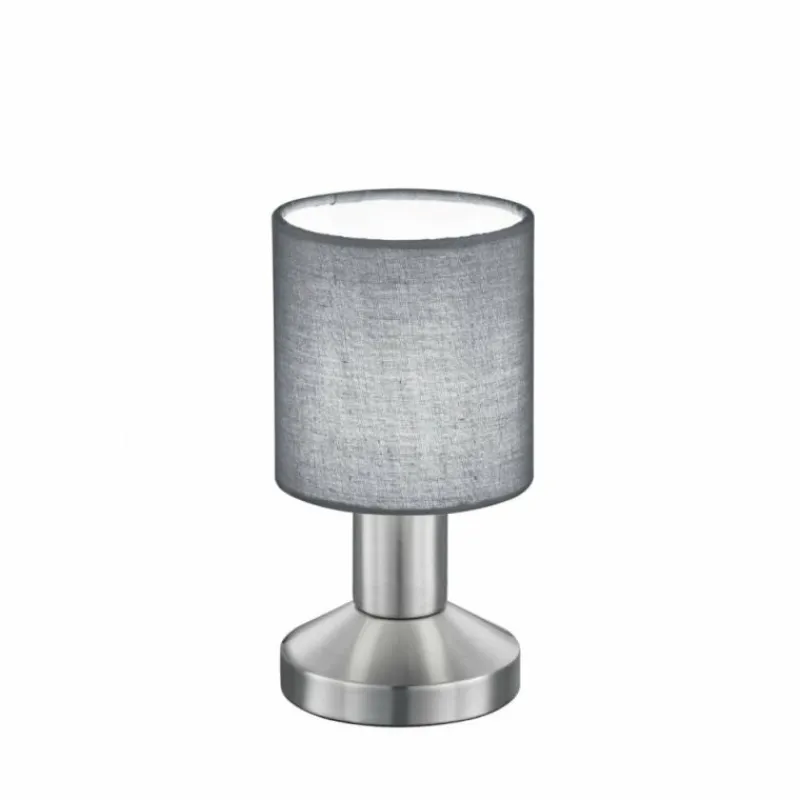 Lampes En Tissu-Luminaires Trio Lampe à poser Trio GARDA Nickel mat, 1 lumière