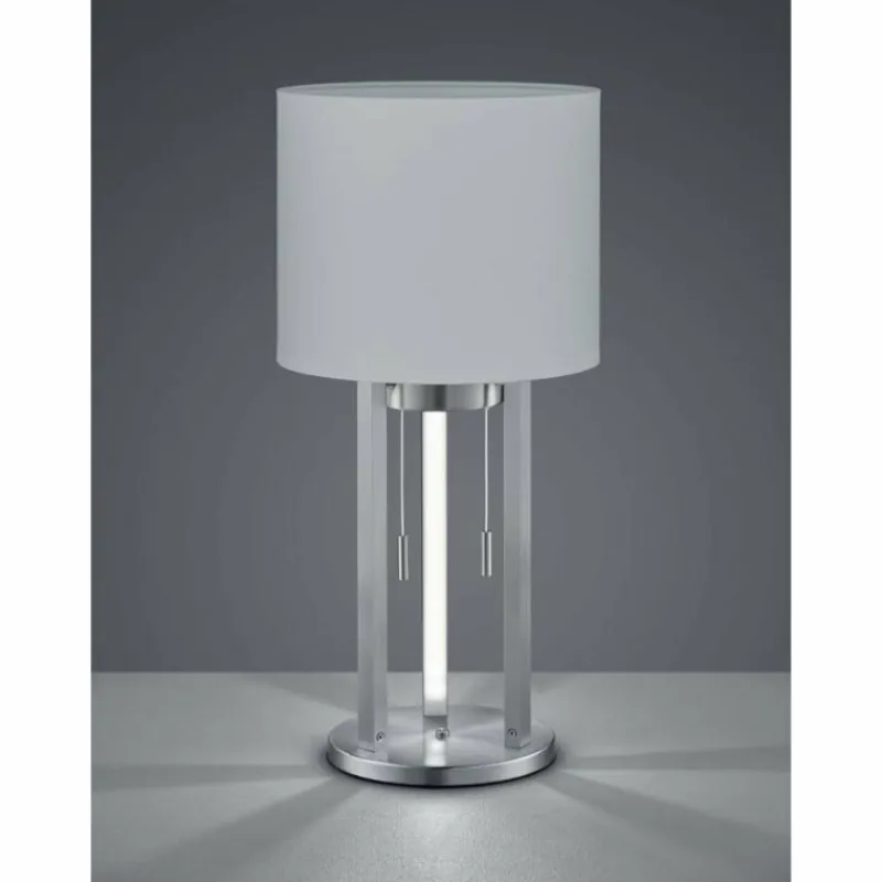 Lampes En Tissu-Luminaires Trio Lampe à poser Trio Leuchten TANDORI Nickel mat, 4 lumières