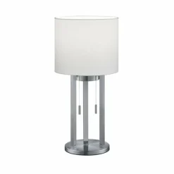 Lampes En Tissu-Luminaires Trio Lampe à poser Trio Leuchten TANDORI Nickel mat, 4 lumières