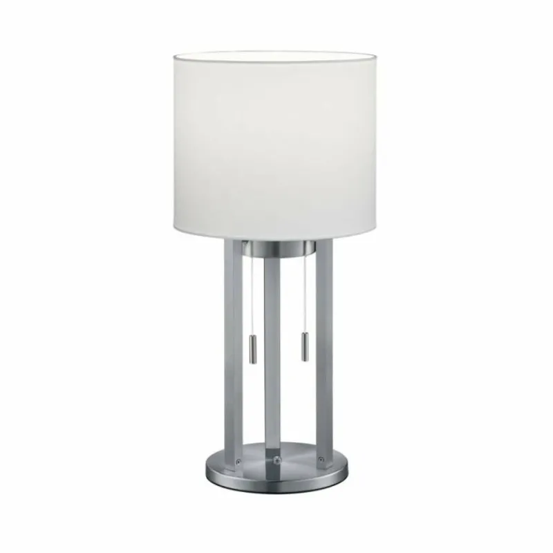 Lampes En Tissu-Luminaires Trio Lampe à poser Trio Leuchten TANDORI Nickel mat, 4 lumières