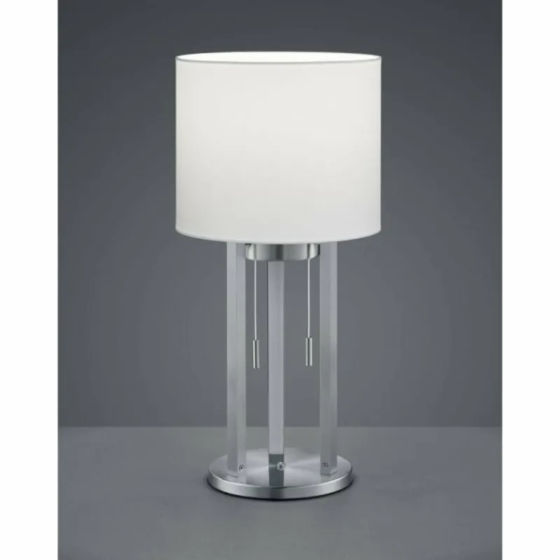 Lampes En Tissu-Luminaires Trio Lampe à poser Trio Leuchten TANDORI Nickel mat, 4 lumières