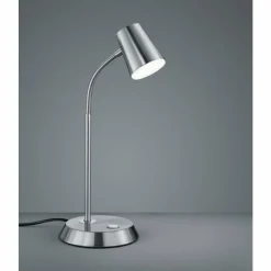 Luminaires Rustiques-Luminaires Trio Lampe à poser Trio NARCOS LED Nickel mat, 1 lumière