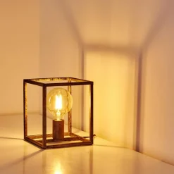 Lampes Industrielles-hofstein Lampe à poser Voordorp Gris, Argenté, 1 lumière