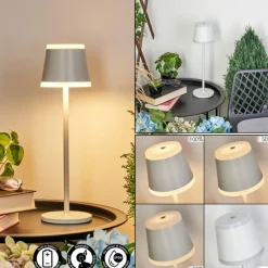 hofstein Lampe à poser Walt LED Gris, 1 lumière