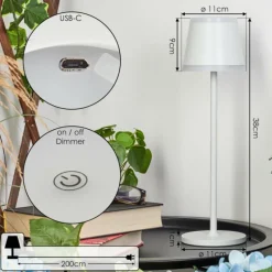 hofstein Lampe à poser Walt LED Gris, 1 lumière