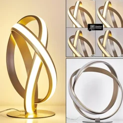 hofstein Lampe à poser Woyens LED Nickel mat, 1 lumière* Éclairage Led