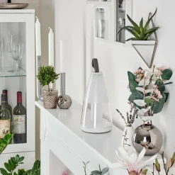 hofstein Lampe à poser Yari LED Gris, Transparent, Blanc, 1 lumière, Télécommandes, Changeur de couleurs