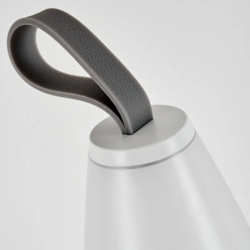 hofstein Lampe à poser Yari LED Gris, Transparent, Blanc, 1 lumière, Télécommandes, Changeur de couleurs