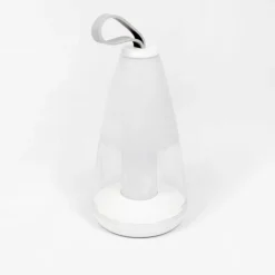 hofstein Lampe à poser Yari LED Gris, Transparent, Blanc, 1 lumière, Télécommandes, Changeur de couleurs