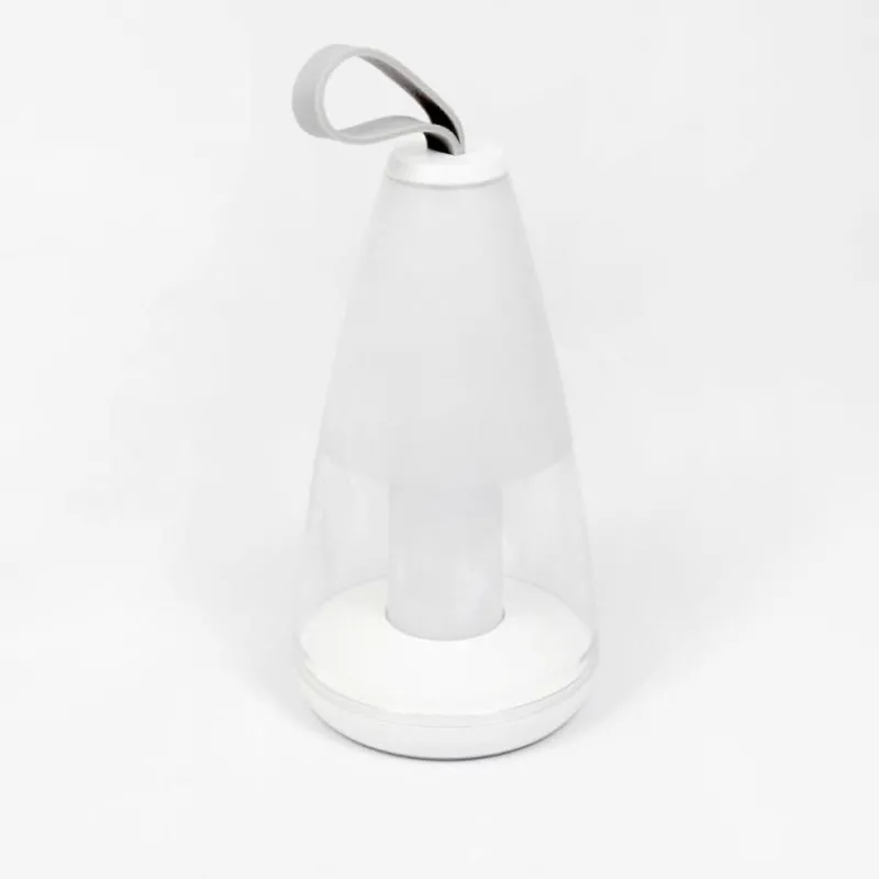 hofstein Lampe à poser Yari LED Gris, Transparent, Blanc, 1 lumière, Télécommandes, Changeur de couleurs
