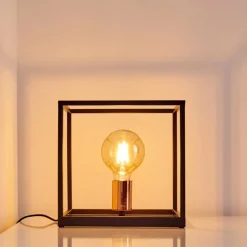 Lampes Vintages & Rétros-hofstein Lampe à poser Yuhigaoka Cuivre, Noir, 1 lumière