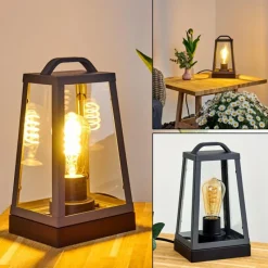 Lampes Vintages & Rétros-hofstein Lampe à poser Zakopane Anthracite, 1 lumière