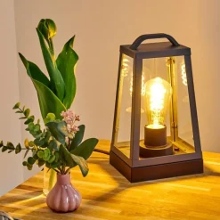 Lampes Vintages & Rétros-hofstein Lampe à poser Zakopane Anthracite, 1 lumière