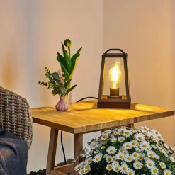 Lampes Vintages & Rétros-hofstein Lampe à poser Zakopane Anthracite, 1 lumière